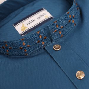 luxury magnet teal blue embroidery